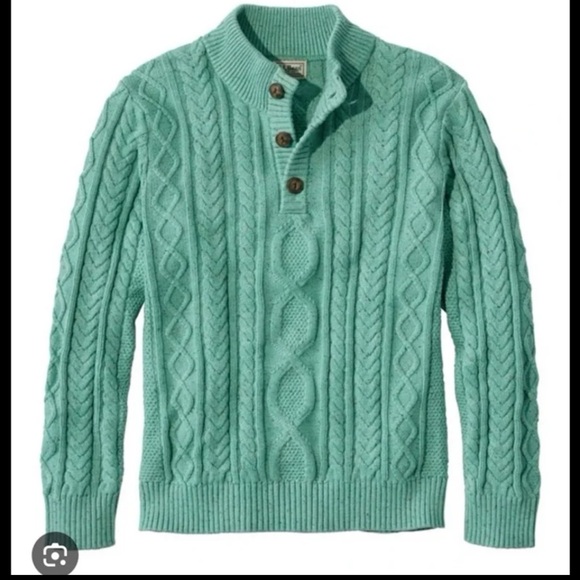 L.L. Bean Men's Bean's Heritage Soft Cotton Fisherman Sweater
Size Large Tall - Picture 2 of 12